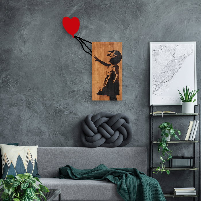 Wallity Banksy - 15 Escultura de pared de madera y metal Wallity Banksy - 15 Escultura de pared de madera y metal